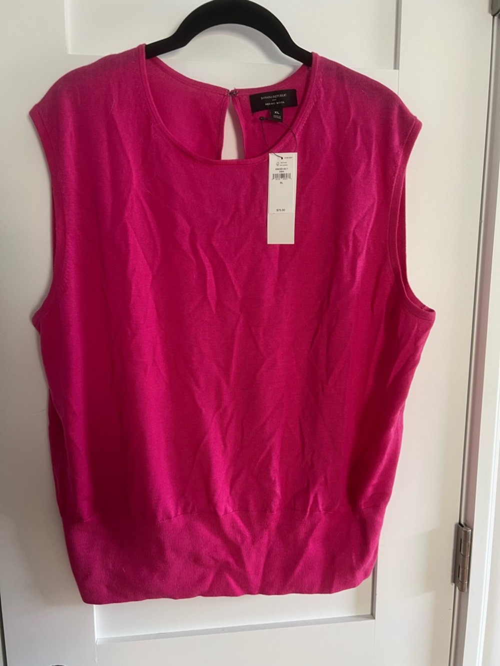 Banana Republic Sleeveless Knit Shell - Bright Pink